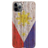 Philippines Flag Dark Wood iPhone 11 Pro Max Lite Case